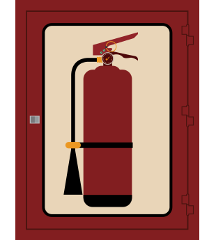 A fire extinguisher sign representing fire extinguisher inspection provider Apartment Fire Extinguisher Service, Inc. in Jacksonville, FL
